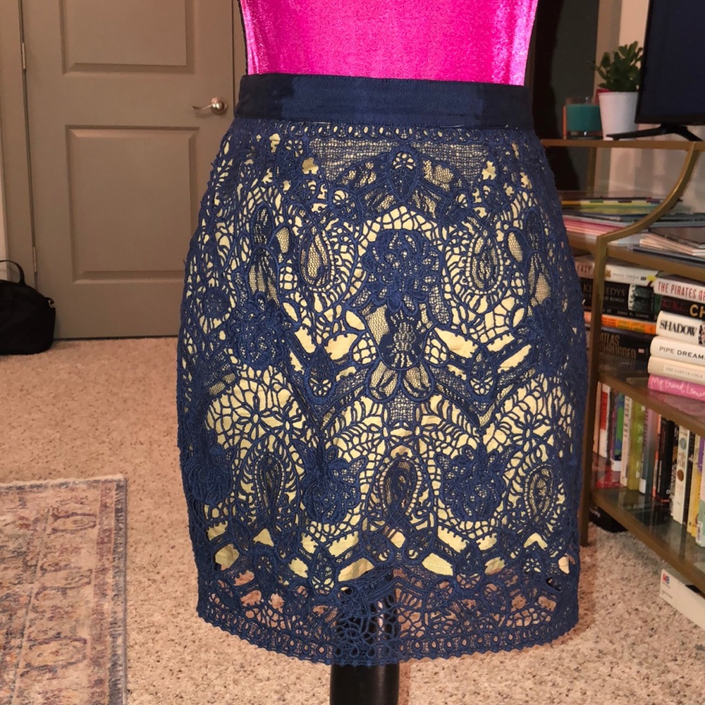 Club Monaco lace overlay skirt